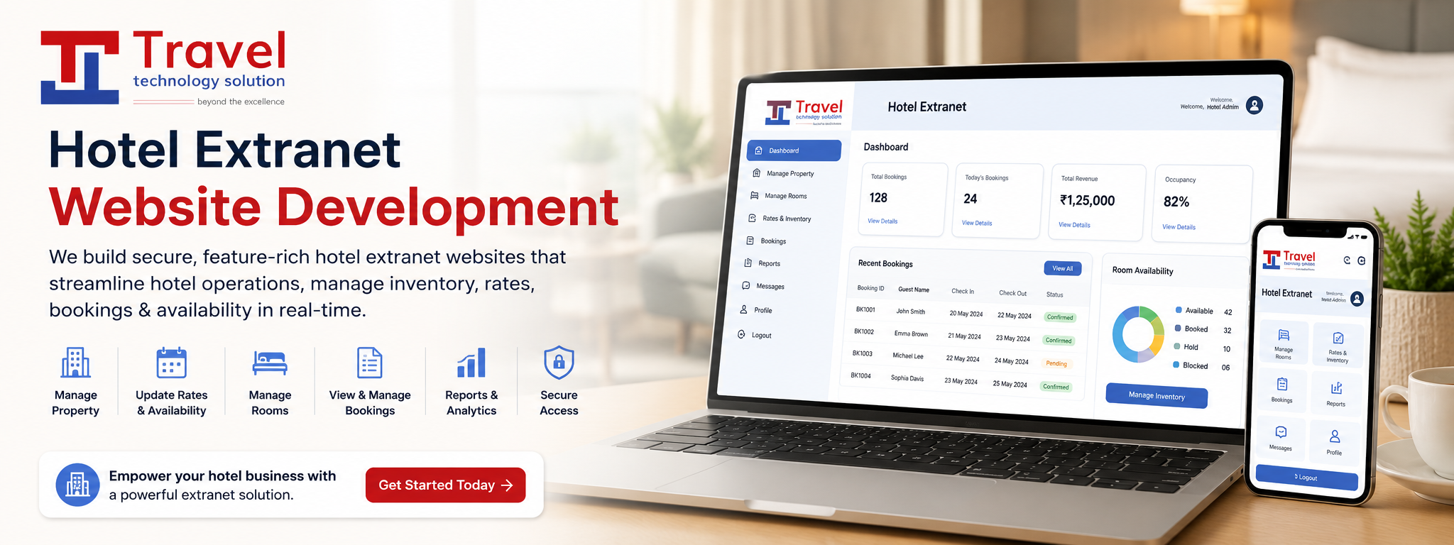 Hotel Extranet Website Development