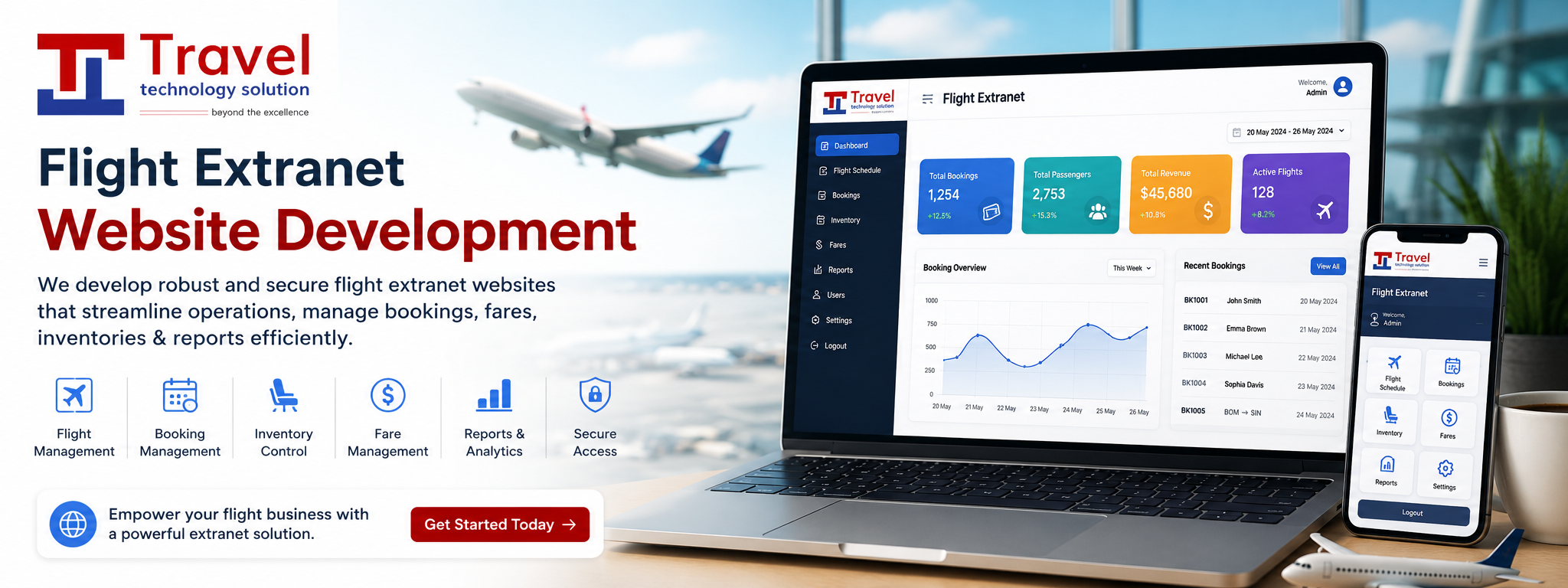 Flight Extranet Website Development