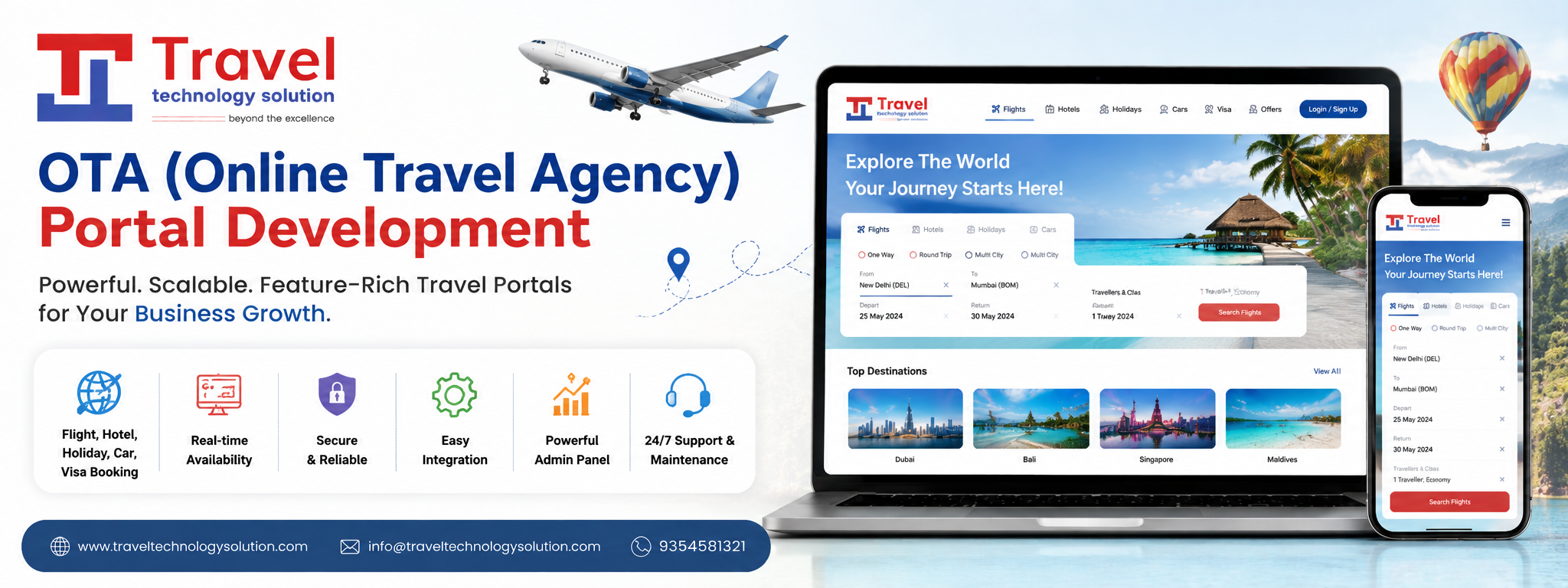 OTA (Online Travel Agency) Portal Development