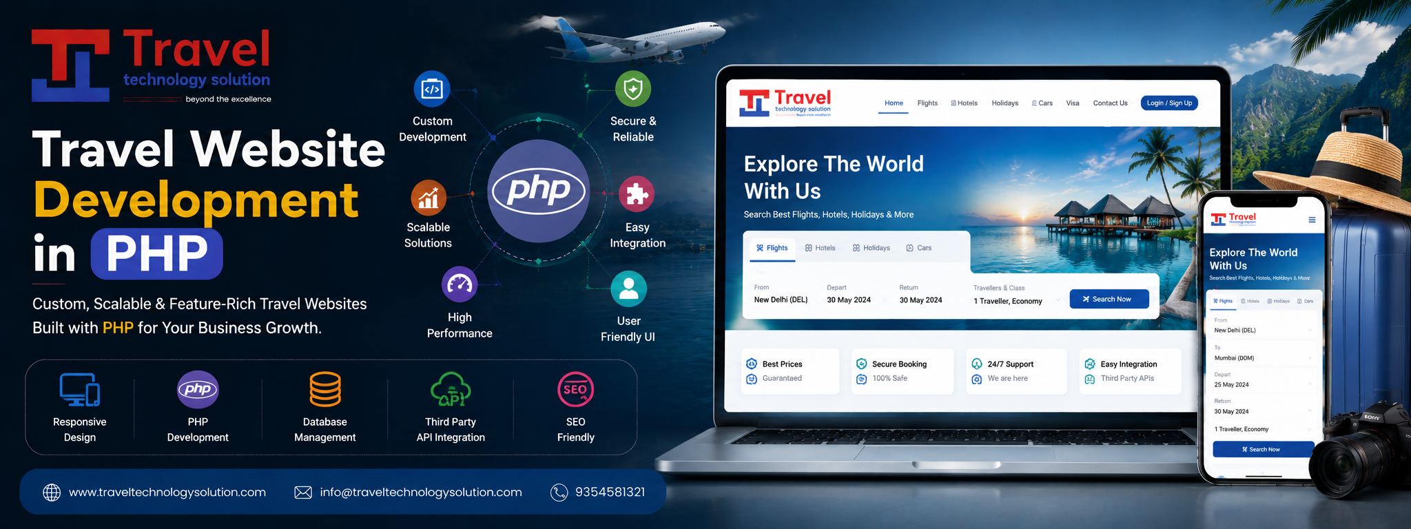 Travel Website Development in PHP