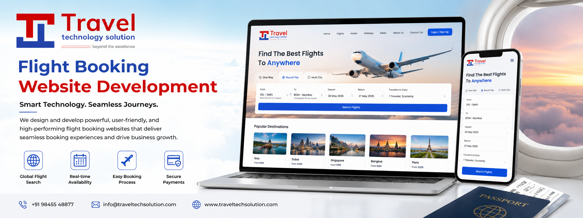Flight Booking Website Development 