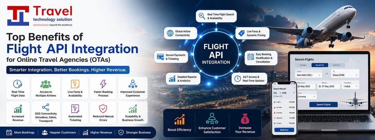 Top Benefits of Flight API Integration for Online Travel Agencies (OTAs)
